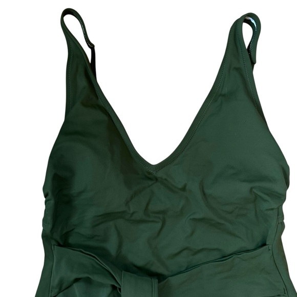 Shade & Shore One Piece Green Bathing Suit Tie front Sz M - Picture 5 of 9